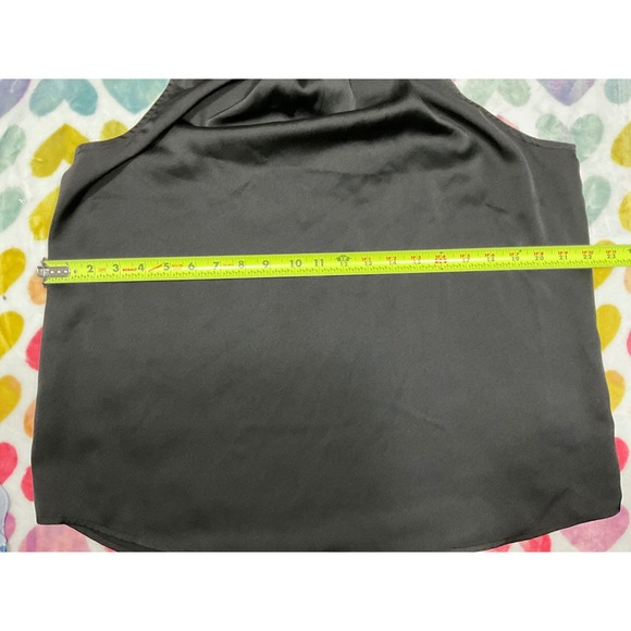 EXPRESS Black Sleeveless Mock Neck Tie Neck Blouse Top Women's L - Picture 4 of 5